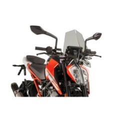 Pare-brise sport Puig Naked NG pour KTM 125 Duke 17-20, teinte fumEe claire