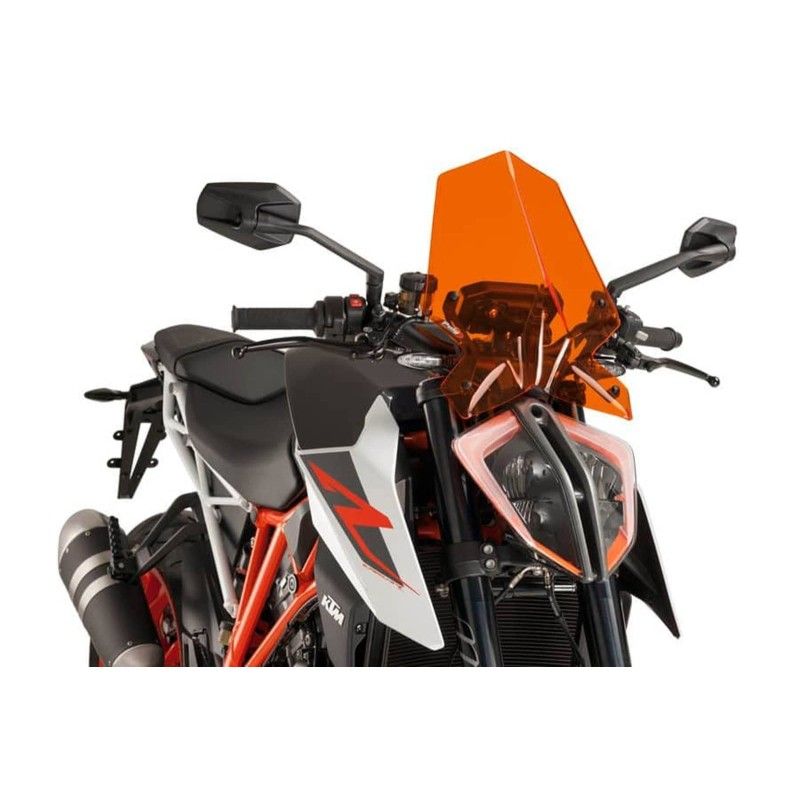 Bulle sport Puig Naked NG pour KTM 1290 Superduke R 17-19 orange