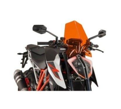 Bulle sport Puig Naked NG pour KTM 1290 Superduke R 17-19 orange
