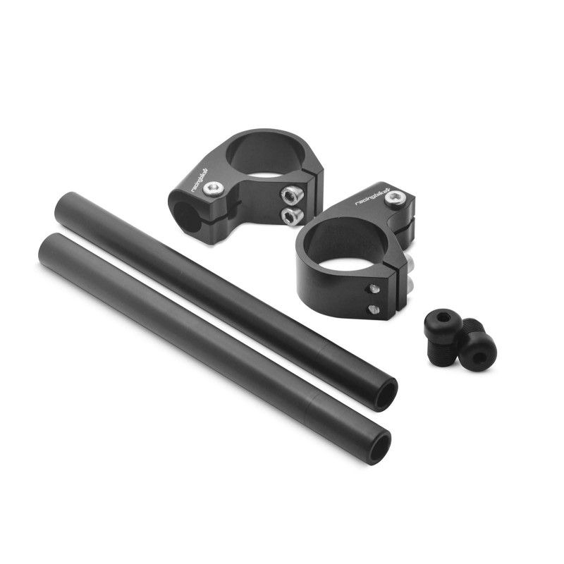 racingbike clip-on handlebars for kawasaki zx-6r ninja 07-08 black-sk0050