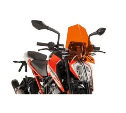 Bulle Puig Naked NG Sport pour KTM 390 Duke 17-23 orange
