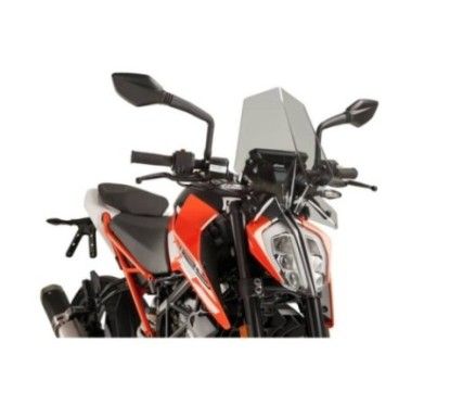 puig cupolino naked ng sport per ktm 390 duke 17 23 fume chiaro