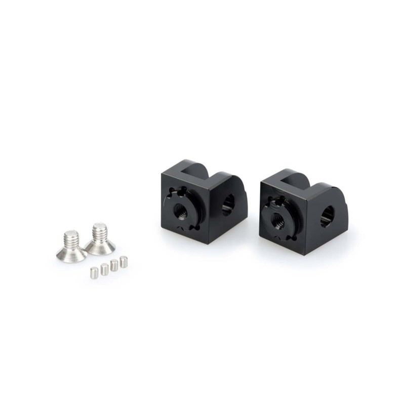 Puig verstellbare Fahrerfussrastenadapter fur Suzuki SFV650 Gladius 09 15, schwarz