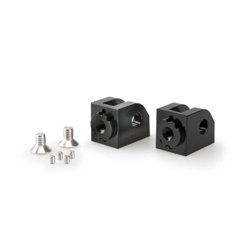 Puig verstellbare Fahrerfussrastenadapter Yamaha Tracer 9 21 25 schwarz