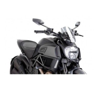 puig naked ng sport adjustable windshield ducati diavel 14 16 light smoke