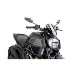 PARE-BRISE PUIG NAKED NG SPORT REGLABLE DUCATI DIAVEL 14-16 FUMEE FONCEE