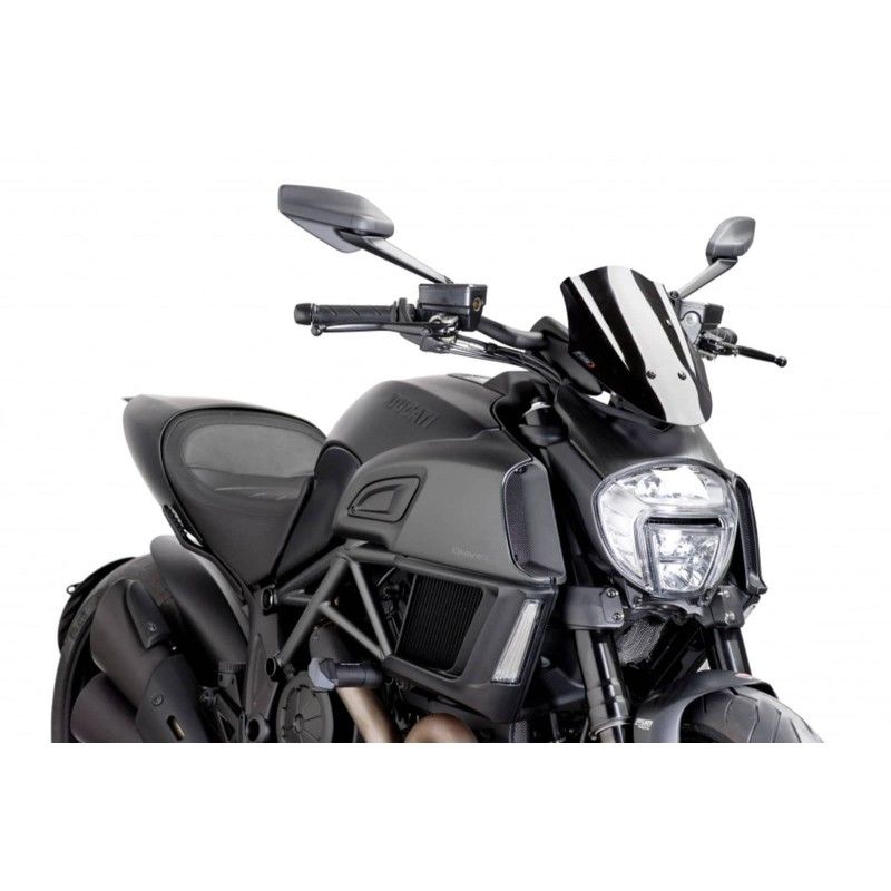 puig naked ng sport adjustable windshield ducati diavel 14 16 black