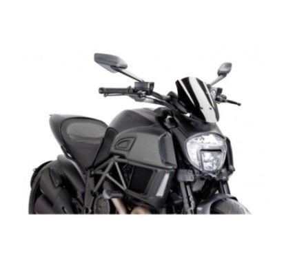 Puig Naked NG Sport verstellbare Windschutzscheibe Ducati Diavel 14 16 schwarz