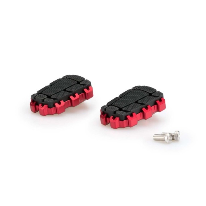 PUIG FOOTPEGS ENDURO 2.0 MODEL RED COLOR - Dimensions: 86x63 mm. Weight: 440 gr