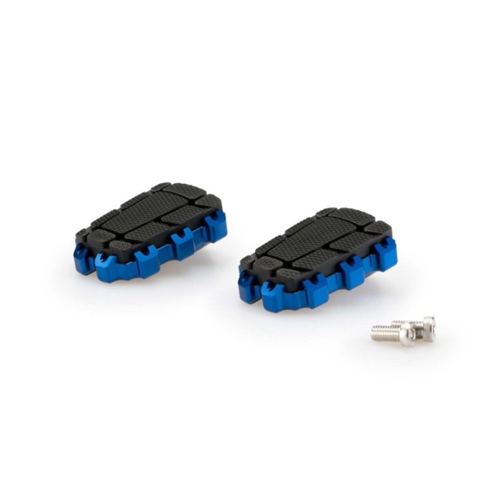 PUIG FOOTPEGS ENDURO 2.0 MODEL BLUE COLOR - Dimensions: 86x63 mm. Weight: 440 gr