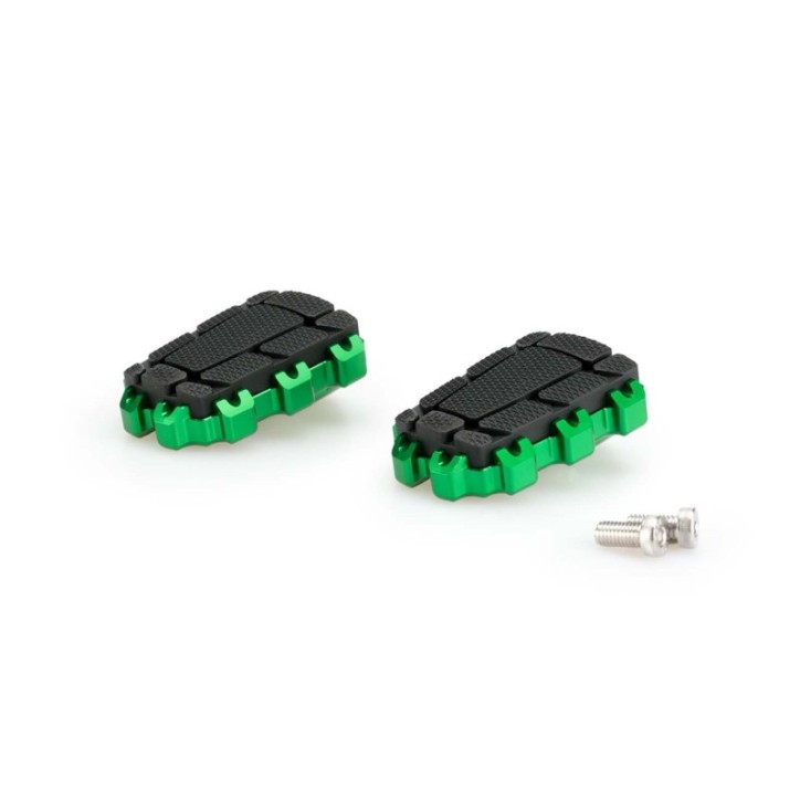 PUIG FOOTPEGS ENDURO 2.0 MODEL GREEN COLOR - Dimensions: 86x63 mm. Weight: 440 gr