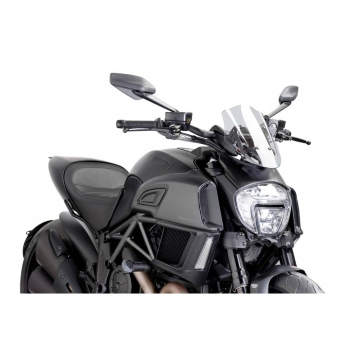 PUIG NAKED NG SPORT EINSTELLBARE WINDSCHUTZSCHEIBE DUCATI DIAVEL 14-18 TRANSPARENT