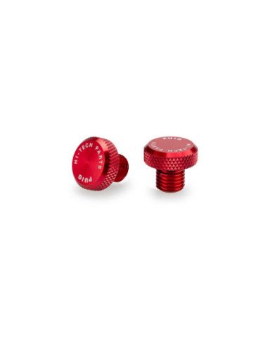 Bouchon a vis pour trou de retroviseur Puig M10/125 couleur rouge