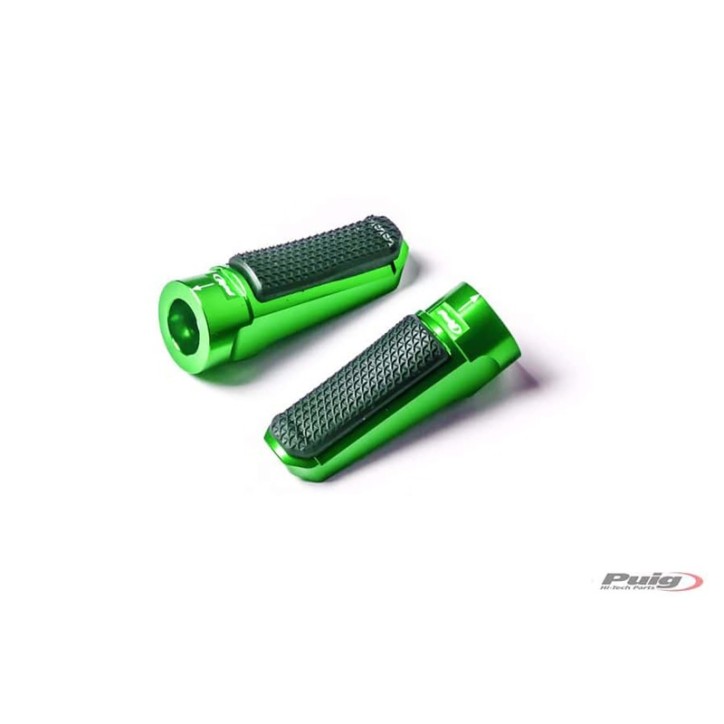 PUIG FOOTPEGS SPORT MODEL GREEN COLOR - Dimensions: 72x27 mm. Weight: 90 gr