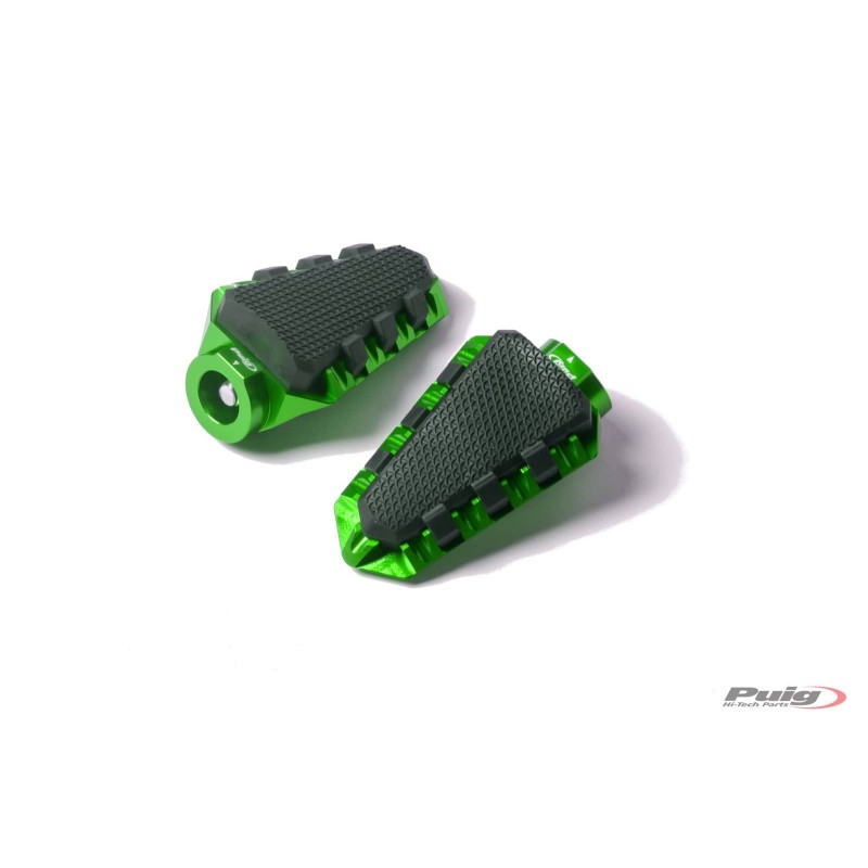 PUIG FOOTPEG TRAIL MODEL COLOR GREEN - Dimensions: 85x51 mm. Weight: 130 g. - 7319V