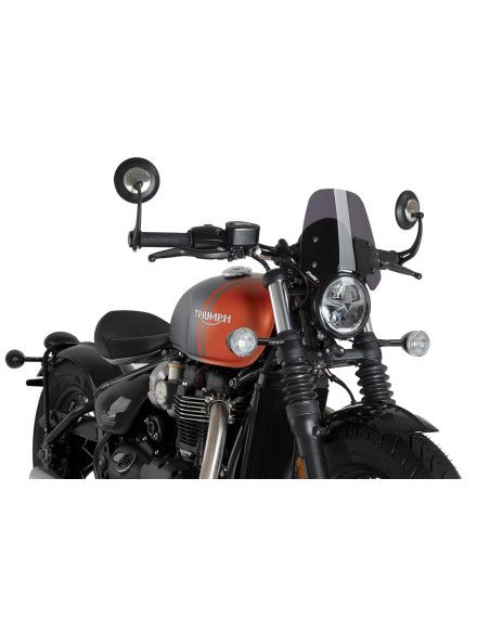 PUIG NAKED NG TOURING WINDSCREEN FOR TRIUMPH BONNEVILLE BOBBER 21-26 DARK SMOKE | Puig