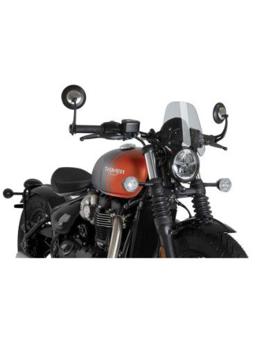 PUIG NAKED NG TOURING WINDSCREEN FOR TRIUMPH BONNEVILLE BOBBER 21-26 LIGHT SMOKE | Puig