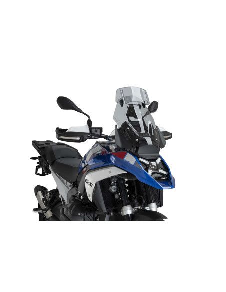 PUIG TOURING WINDSCREEN - VISOR WITH RADAR FOR BMW R1300 GS TRIPLE BLACK 23-26 LIGHT SMOKE | Puig