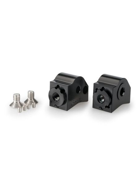 Adaptateurs de repose-pieds passager rEglables Puig pour Honda NT1100 DCT 2022-24, noirs | Puig