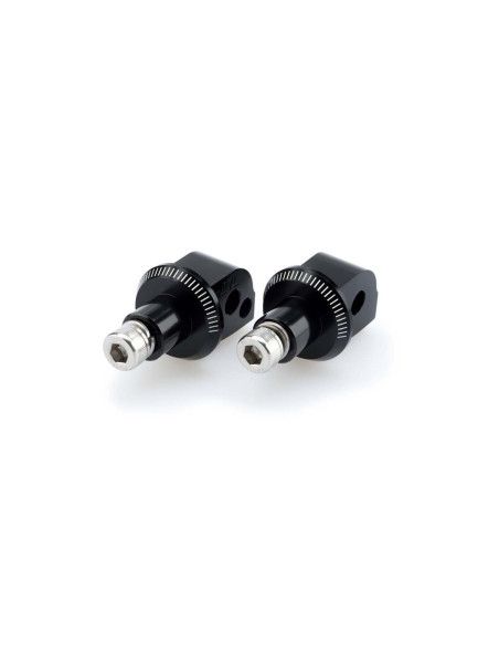 Adaptateurs de repose-pieds passager fixes Puig pour Aprilia RSV4 1100 Factory 21-24 noir