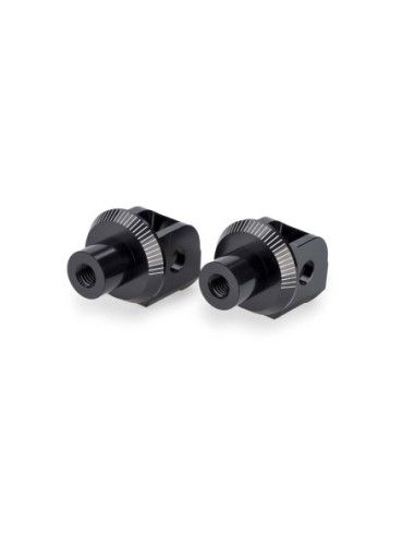 Adaptateurs de repose-pieds fixes Puig pour Aprilia Tuono 457 2025 noirs