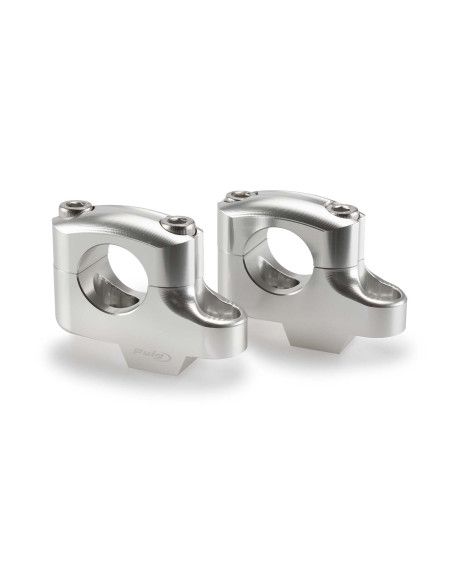 Puig Risers Pullback for CF Moto 450 MT 24-25 Silver Handlebars - 21751P
