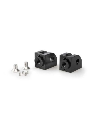 Adaptateurs de repose-pieds reglables Puig pour Yamaha YZF-R9 2025, noirs