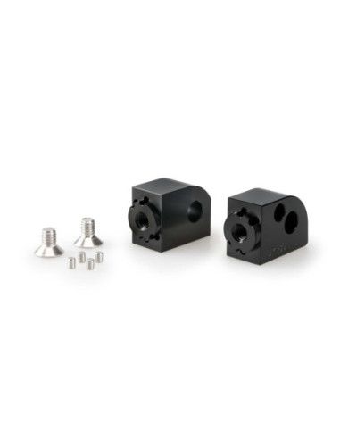 Adaptateurs de repose-pieds passager reglables Puig pour Yamaha YZF-R9 2025, noirs