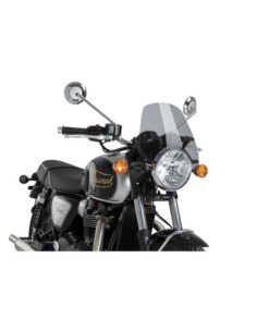 PUIG SCREEN NAKED N.G. SPORT FOR TRIUMPH BONNEVILLE T100 02-04 LIGHT SMOKE