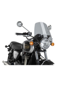 PUIG SCREEN NAKED N.G. TOURING FOR TRIUMPH BONNEVILLE T100 02-04 LIGHT SMOKE
