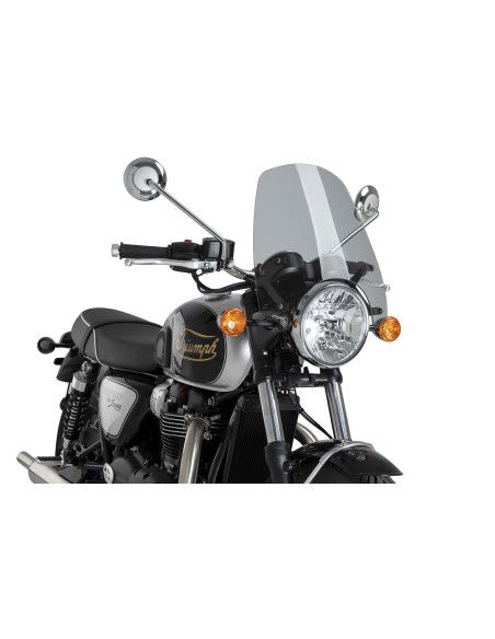 Puig Naked Screen NG Touring fur Triumph Bonneville T120 Schwarz 21-25 Light Smoke