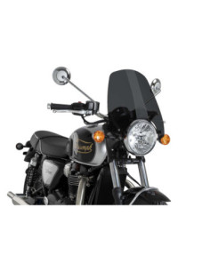 PUIG NAKED NG TOURING SCREEN FOR TRIUMPH BONNEVILLE T120 BLACK 21-26 DARK SMOKE