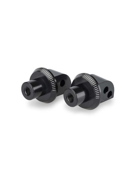 Puig fixed passenger footrest adapters for Voge Valico 900dsx 24-25 black
