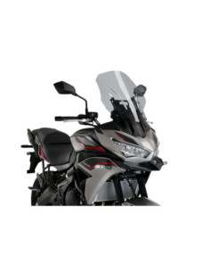 PUIG TOURING WINDSCREEN FOR KAWASAKI VERSYS 650 25-26 LIGHT SMOKED