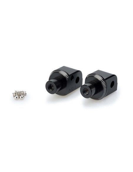 Puig fixed passenger footrest adapters for KTM 125 Duke 21-23 black