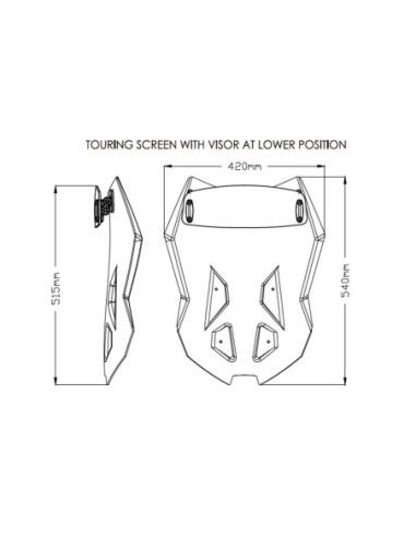 puig cupolino touring-visiera per ktm 1290 superduke gt 22-24 fume chiaro