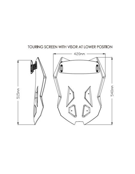 puig cupolino touring-visiera per ktm 1290 superduke gt 22-24 fume chiaro