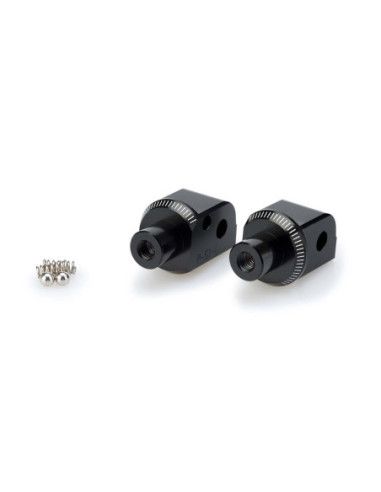 Puig fixed passenger footrest adapters for KTM 390 Duke 21-23 black