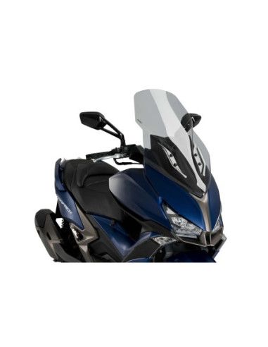 puig v-tech line touring screen for kymco xciting 400 s 22-25 light smoke