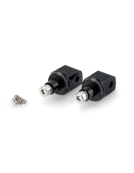 Adaptateurs de repose-pieds passager fixes Puig pour KTM 790 Duke 24-25 noirs