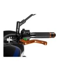 PUIG LEVER 3.0 FIXED CLUTCH SHORT ORANGE AND GREEN SELECTOR