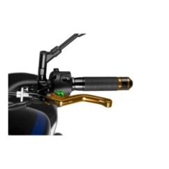 PUIG GOLD SHORT FIXED CLUTCH LEVER 3.0 AND GREEN SELECTOR