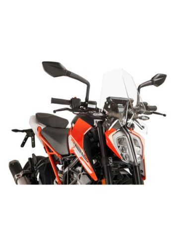 Puig naked ng sport windshield for ktm 125 duke 21-23 transparent