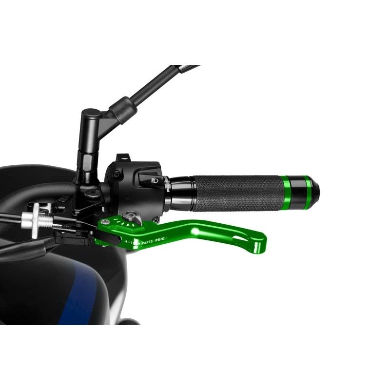 puig lever 30 clutch fixed short green and silver selector