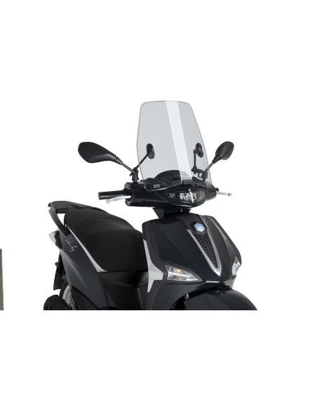 Puig Windschutzscheibe fur Piaggio Liberty 125 Urban Scooter Baujahr 2025 hellgrau