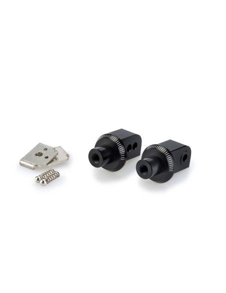 Adaptateurs de repose-pieds passager fixes Puig pour Yamaha XV950/R 17-20, noirs