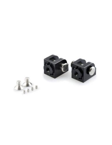Adaptateurs de repose-pieds reglables Puig pour Yamaha YZF-R1 2006, noirs