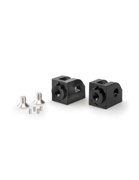 Adaptateurs de repose-pieds reglables Puig pour Yamaha MT-09 2025, noirs