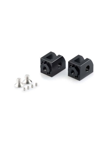 Puig adjustable rider footrest adapters Yamaha YZF-R3 22-24 black