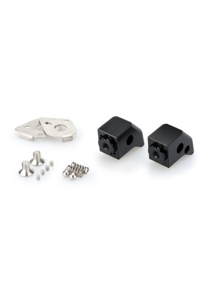 Verstellbare Soziusfussrastenadapter von Puig fur Triumph Tiger XRX 2017, schwarz